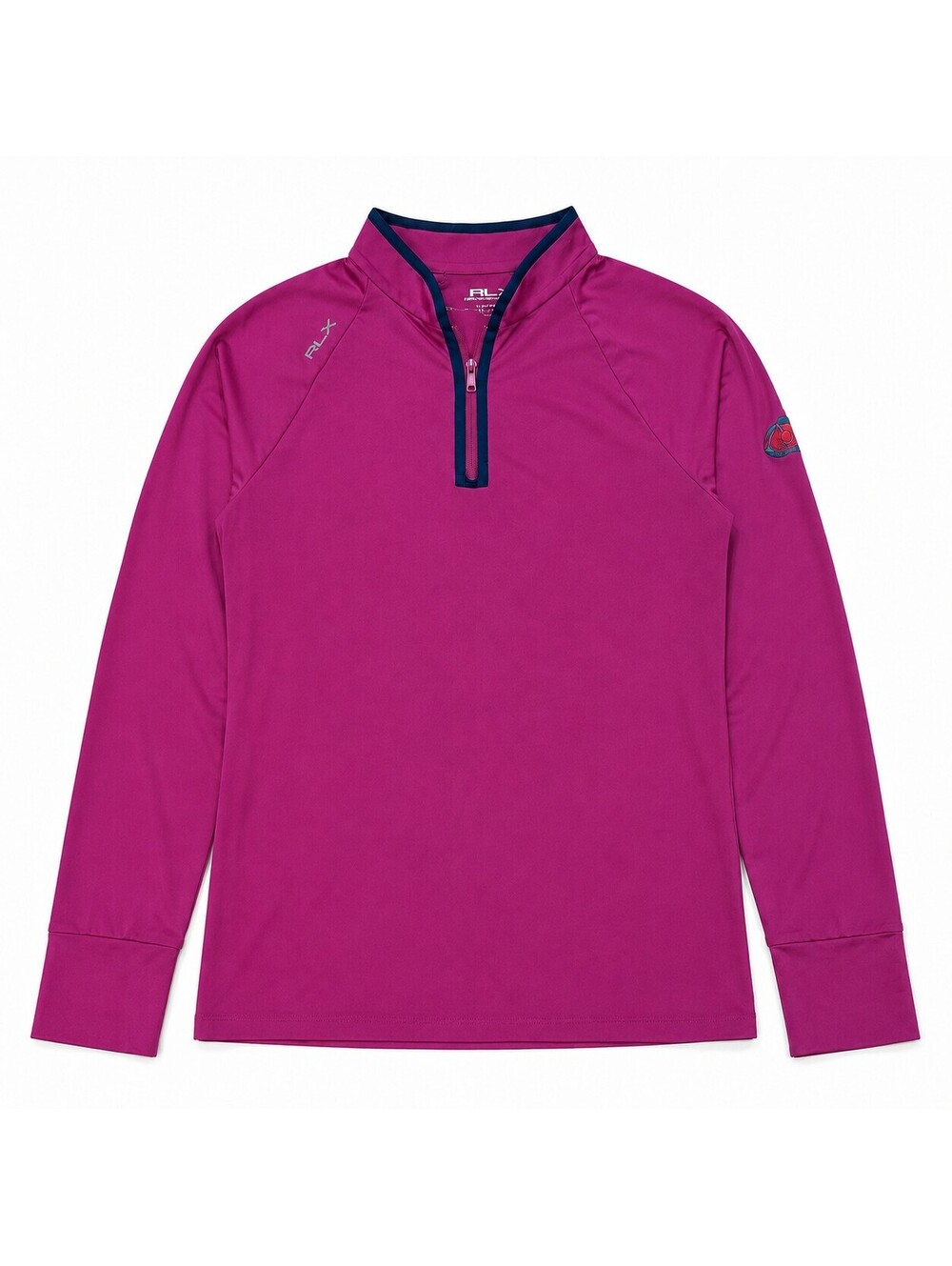 RLX Ralph Lauren Womens L Magenta Quarter Zip Golf Pullover Rose Performance